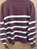 Jersey mujer rayas  bancas cuello redondo,talla s,color rojo