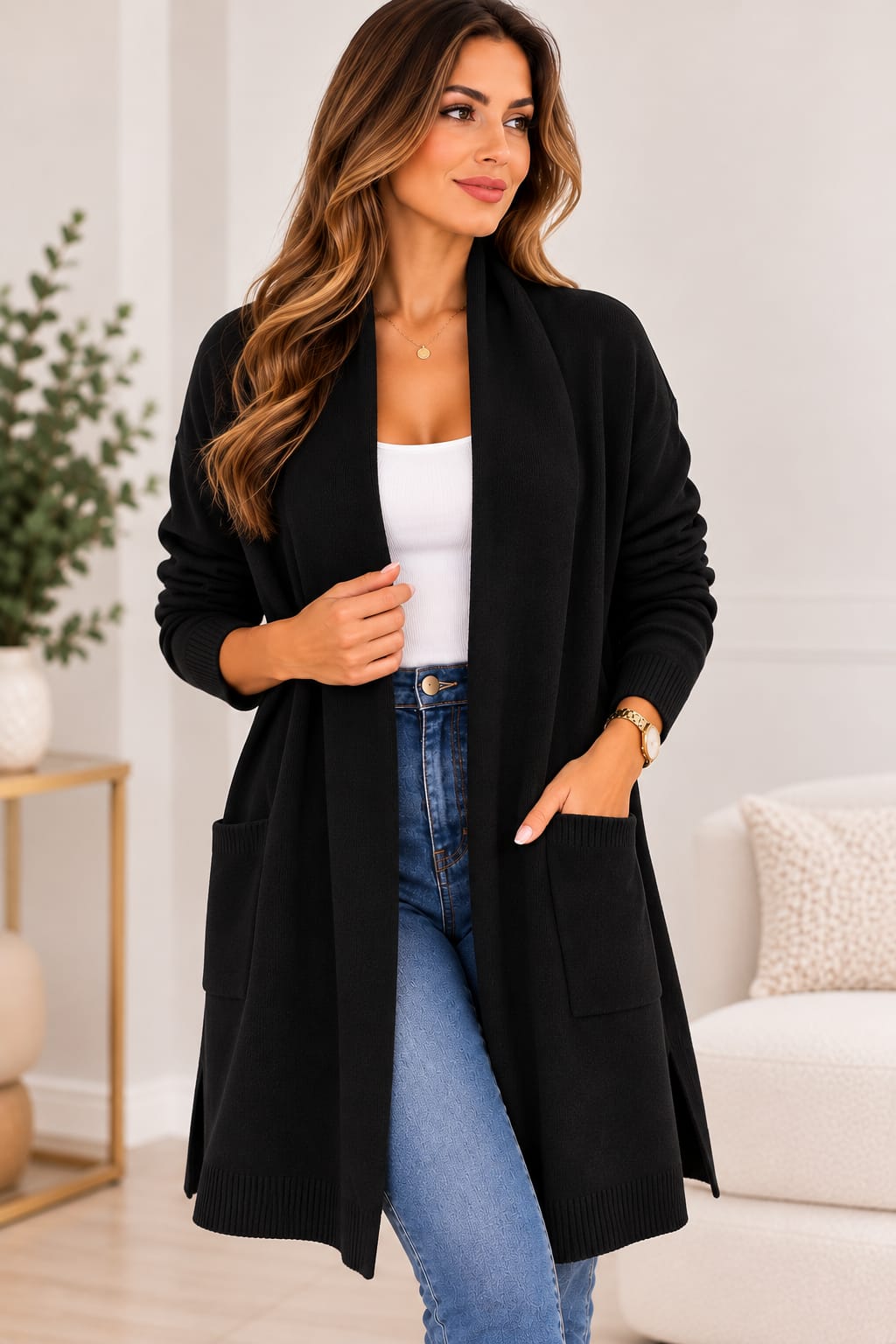 Chaqueta moda corazón negro
