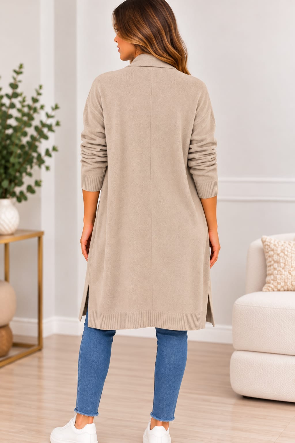 Chaqueta moda corazón beige