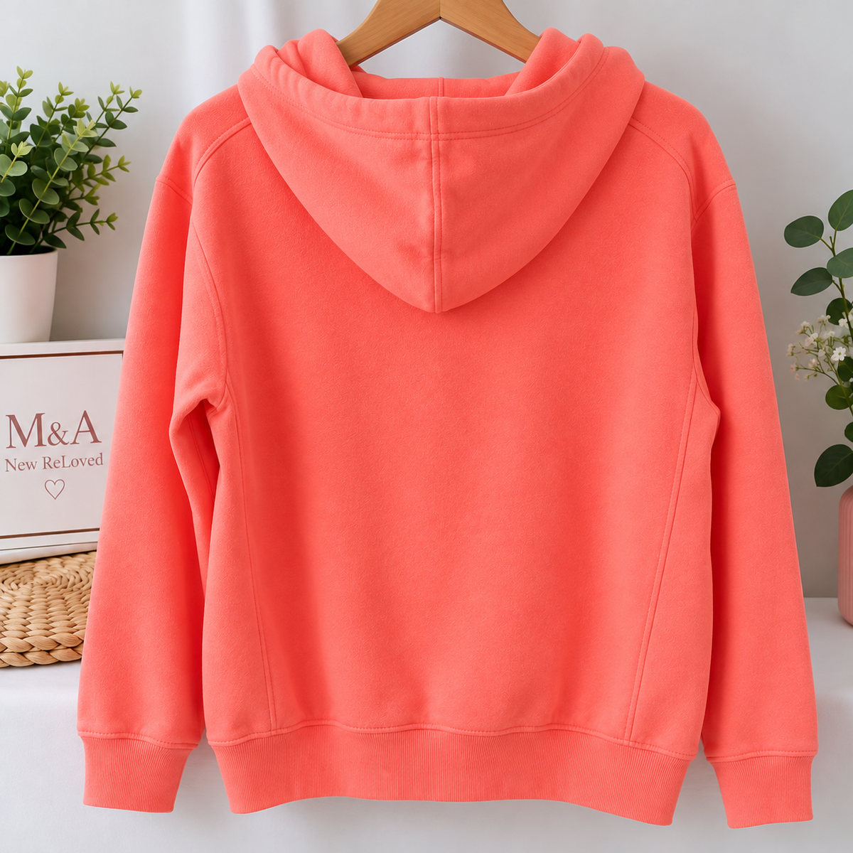 Sudadera Bershka Coral Salmon Claro