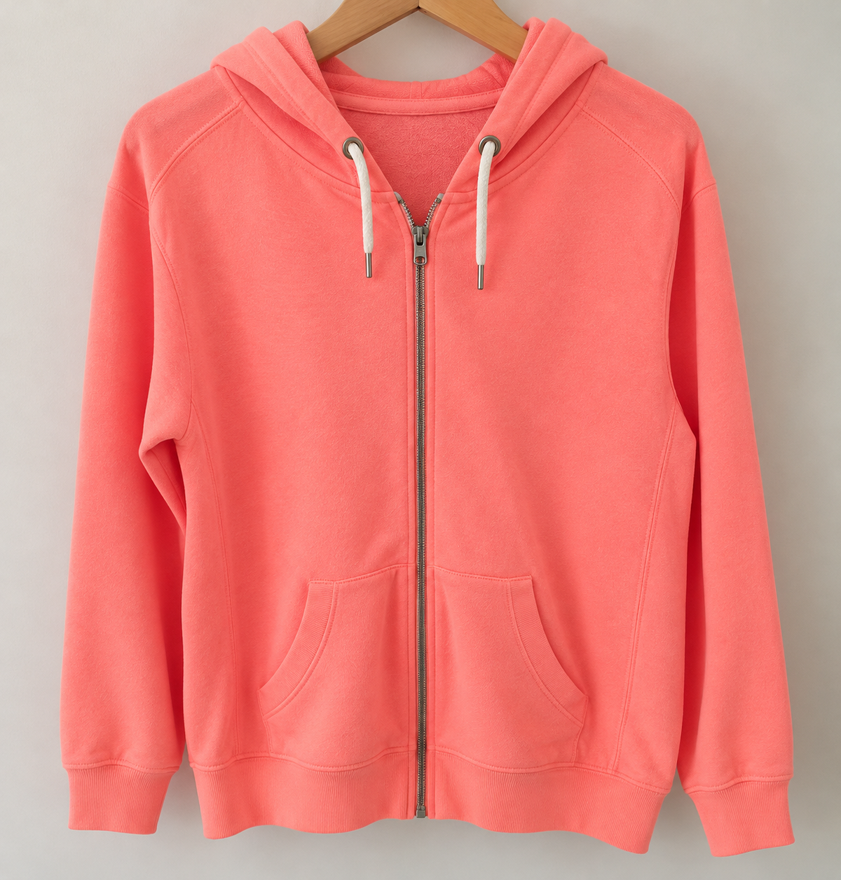 Sudadera Bershka Coral Salmon Claro