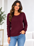 Jersey moda corazón color burdeos