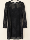 Vestido Show Manga Larga Negro