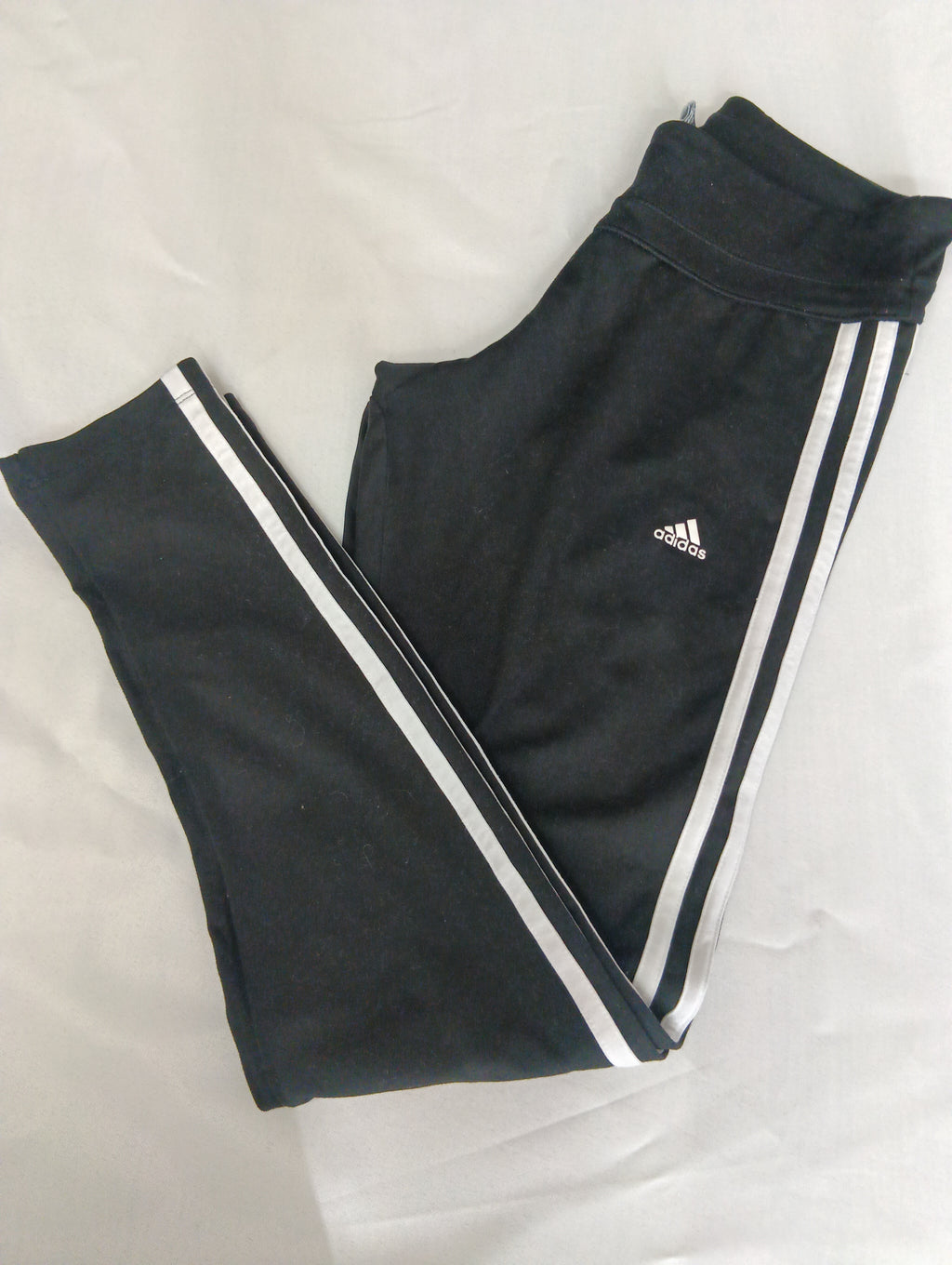 Mallas Adidas Negras con rayas blancas, talla XS,mujer segunda mano
