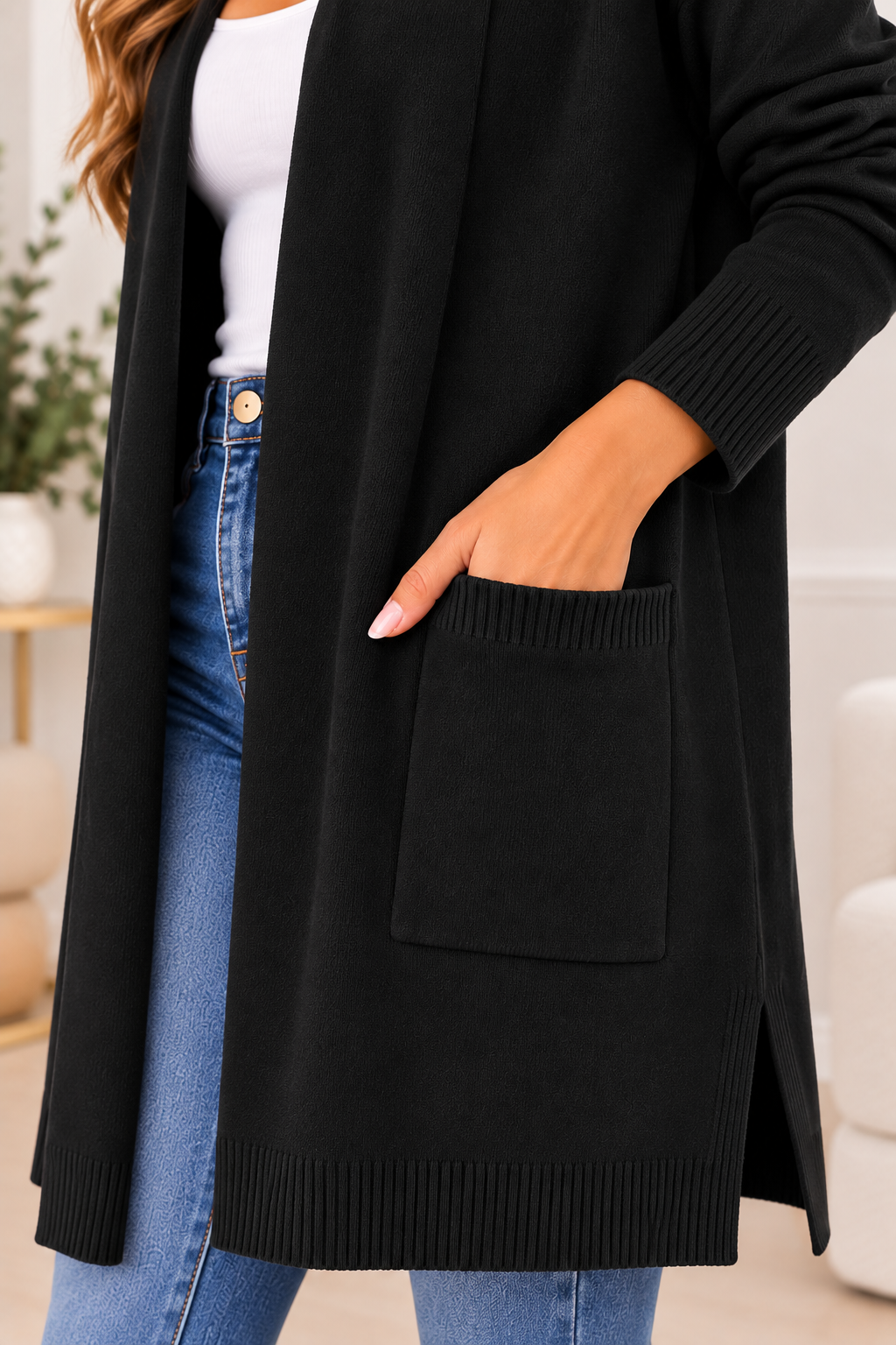 Chaqueta moda corazón negro