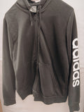 Chaqueta/sudadera Adidas negra con capucha y cremallera completa